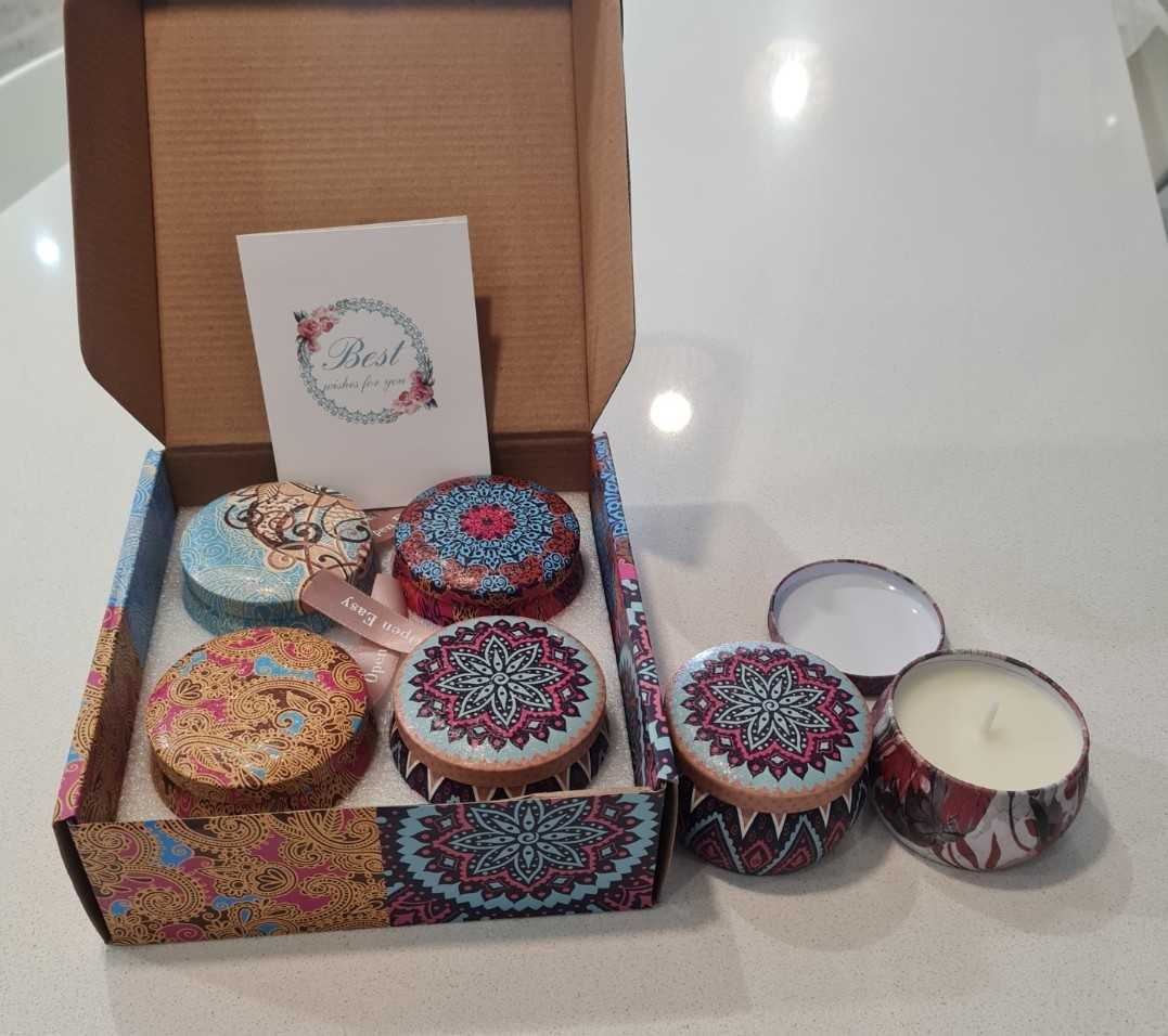 Mandala pattern candles